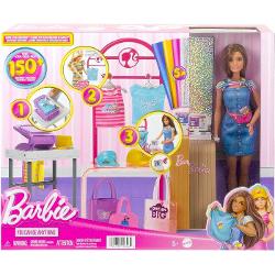 Barbie Cariere - Set de joaca cu papusa si mobilier Magazinul de Imprimat MTHKT78