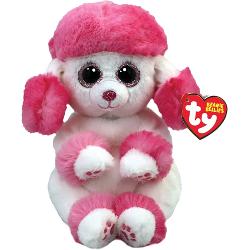 Jucarie de plus TY Beanie Bellies - Heartly, pudel roz, 15 cm TY 410446