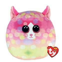 Jucarie de plus TY Squish a Boos - Sonny, pisica multicolora, 22 cm TY 39239