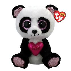Jucarie de plus TY Beanie Boos - Esme, panda cu inima, 15 cm TY 36538