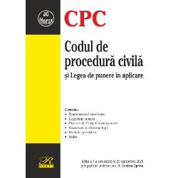 Codul de procedura civila si Legea de punere in aplicare 20 septembrie 2023