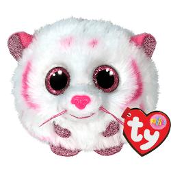 Jucarie de plus TY Beanie Balls - Tabor, tigru roz cu alb, 10 cm