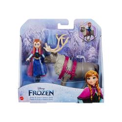 Set Disney Frozen cu Papusa Anna si Sven MTHLX03