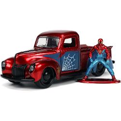 Masinuta metalica cu figurina Marvel Spider Man 1941 Ford Pick Up scara 1:32 253223016