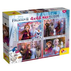 Puzzle de podea 2 in 1 Lisciani, Frozen 2, Maxi, 4 x 48 piese N01086603