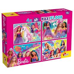 Puzzle de podea Lisciani, Barbie, Maxi, 4 x 48 piese N01099467