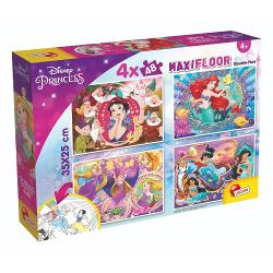 Puzzle de podea Disney Princess Maxi 4x48 piese Lisciani N00091744