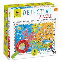 Puzzle micul detectiv harta Europei Ludattica 22761