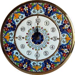 Ceas din ceramica, pictat si aurit manual, 23 cm 31641