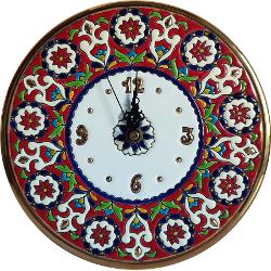 Ceas din ceramica, pictat si aurit manual, 21 cm 31509