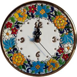 Ceas din ceramica, pictat si aurit manual, 17 cm 31302