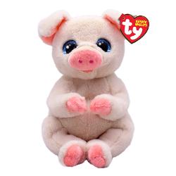 Jucarie de plus TY Beanie Bellies - PENELOPE, porc roz, 15 cm TY41057