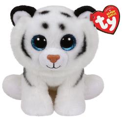 Jucarie de plus TY Beanie Babies - TUNDRA, tigrul alb, 24 cm,TY 90219