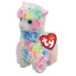 Jucarie de plus TY Beanie Babies - LOLA, lama multicolora,15 cm TY41217