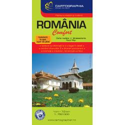 Harta laminata Romania pliata