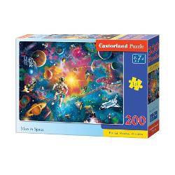 Puzzle cu 200 de piese Castorland - Man in space 222261