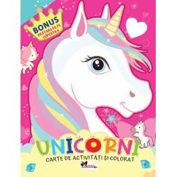 Unicorni. Carte de colorat cu activitati
