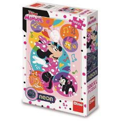 Puzzle neon cu 100 de piese Dino Toys - Minnie 394186