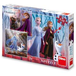 Puzzle cu 3x55 de piese Dino Toys - Frozen 2 335332