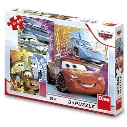 Puzzle cu 3x55 de piese Dino Toys - Cars 335394