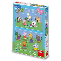 Puzzle 2 in 1 cu 48 de piese Dino Toys - Peppa Pig 381667
