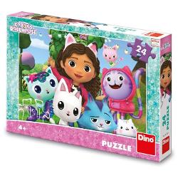 Puzzle cu 24 de piese Dino Toys - Casa de papusi a lui Gabby 351707