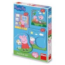 Puzzle 3 in 1 pentru bebelusi Dino Toys - Peppa Pig 325135