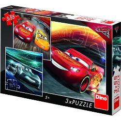 Puzzle 3 in 1 cu 55 de piese Dino Toys - Cars 3 cursa cea mare 105249/335240