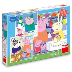 Puzzle cu 3x55 de piese Dino Toys - Peppa Pig 335301
