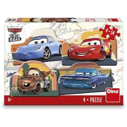 Puzzle cu 4x54 de piese Dino Toys - Cars on the road 333284