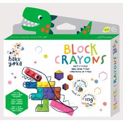 Creioane cerate interconectabile Block Crayons Dinozaur T Rex, Haku Yoka CP223089