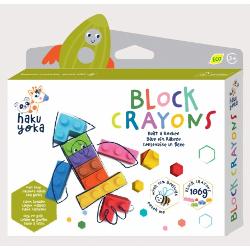 Creioane cerate interconectabile Block Crayons Racheta, Haku Yoka CP223087
