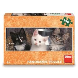 Puzzle panoramic cu 150 de piese Dino Toys - Pisicute 393332