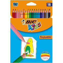 Creioane de colorat BIC Kids Tropicolors, 18 culori 832567