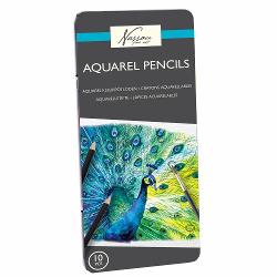 Set cu 10 creioane colorate acurelabile in cutie metalica JK060300