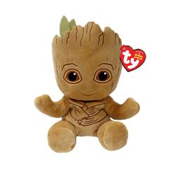 Jucarie de plus TY Beanie Babies - Marvel Groot, 15 cm TY44003