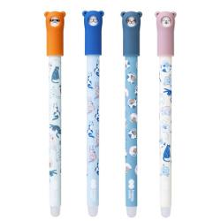 Roller gel cu rescriere, 0.5 mm, culoare de scriere albastru, MG Happy Color Cats HA412001CA3