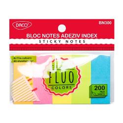Bloc notes adeziv index 5 culori, 50x20 mm, Daco bn300