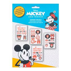 Set stickere Disney Mickey and Minnie, 50 de abtibilduri, rezistente la apa si reutilizabile GDGE011