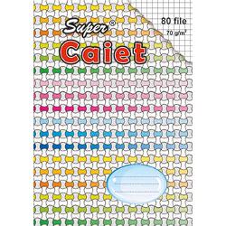 Caiet A5 matematica Super Caiet 80 file color Casa Tipografica