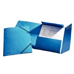 Mapa Esselte LUX din carton cu elastic, albastru 26595