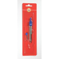 Compas metalic colorat si rezerva creion K4901