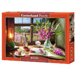 Puzzle 1000 piese still with violet snapdragons