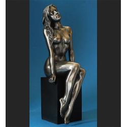 Statueta Polystone, limbajul trupului, femeie nud, 21cm wu75916