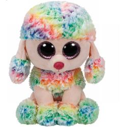 Jucarie de plus Beanie Boos RAINBOW - multicolor poodle/catel multicolor, 15cm, TY 37223