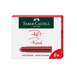 Cartuse cerneala rosie 6 Buc mici Faber-Castell 185514 