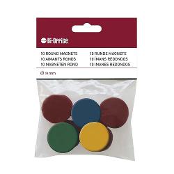 Magneti Bi-Silque, 10 bucati/set, diverse culori, 10 mm BSIM160909