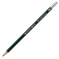 Creion grafit Faber-Castell 9000, mina HB, cu guma 119200
