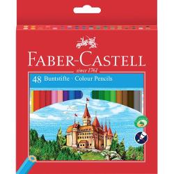 Creioane Colorate Eco 48 de culori, in cutie de carton + ascutitoare Faber-Castell 120148 clb.ro imagine 2022