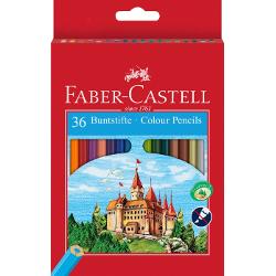 Creioane Colorate Eco 36 de culori, in cutie de carton Faber-Castell 120136